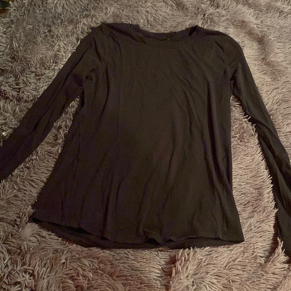Lululemon, black, long sleeve shirt.